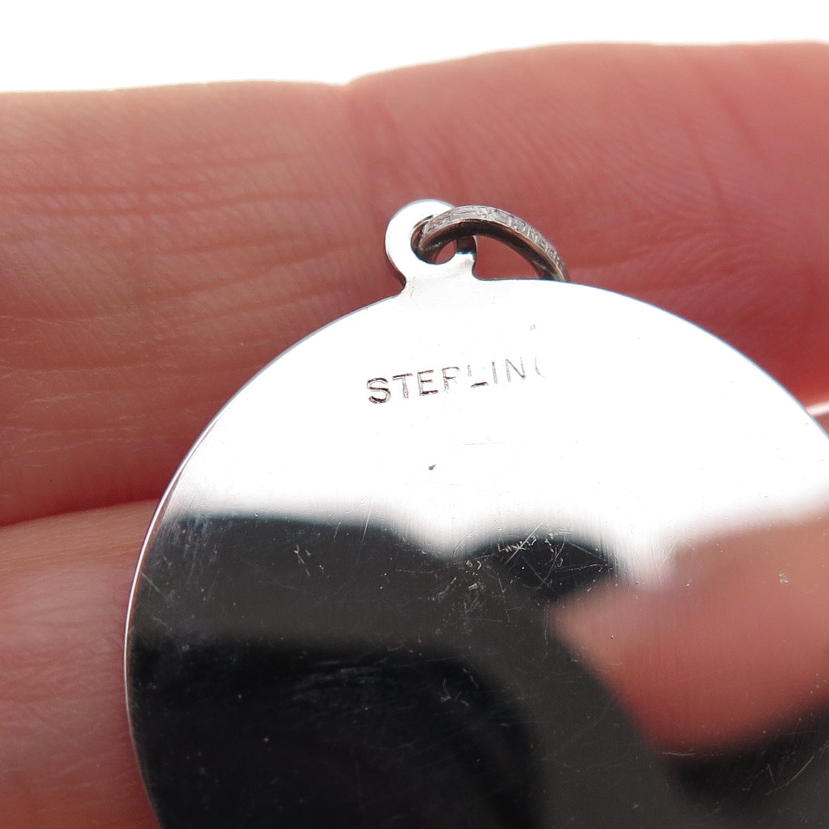 925 Sterling Silver Vintage Sweet 16 Heart Charm Pendant