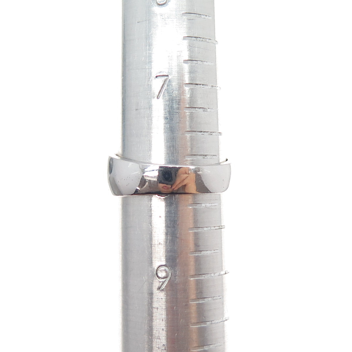 925 Sterling Silver Vintage Lab-Created Sapphire Modernist Ring Size 8