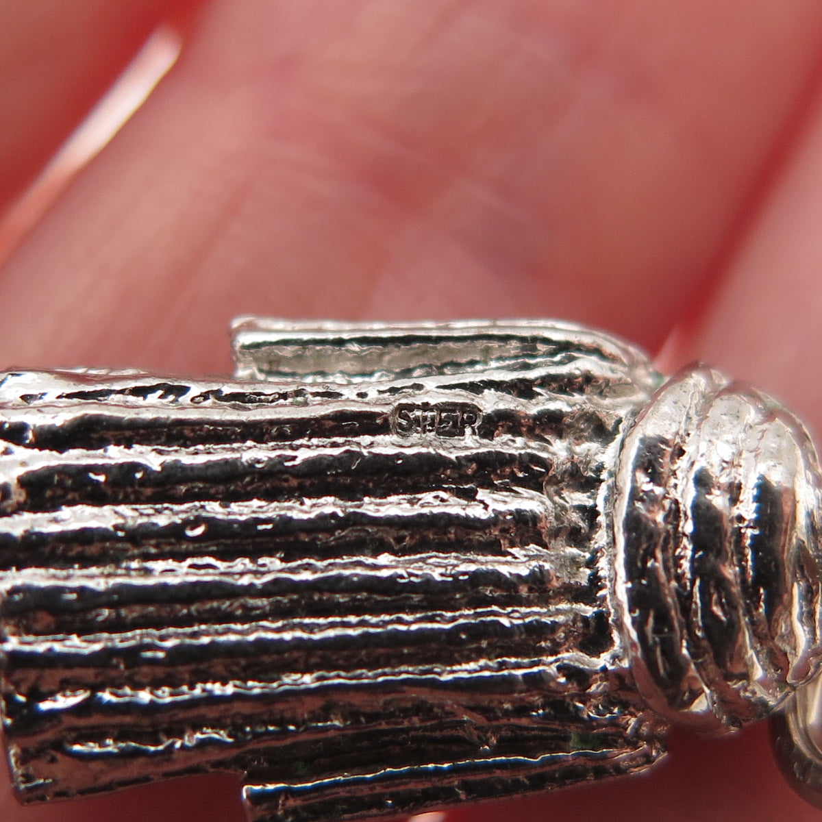 925 Sterling Silver Vintage Coat 3D Mini Charm Pendant