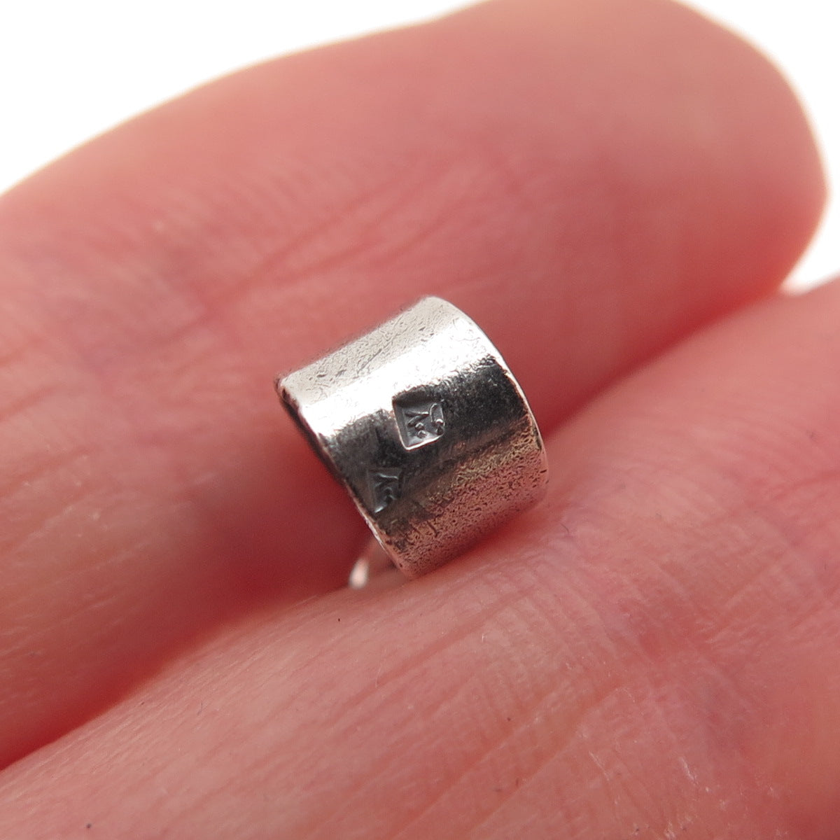 800 Silver Vintage Egyptian Pharaoh Cartouche Oxidized Charm Pendant