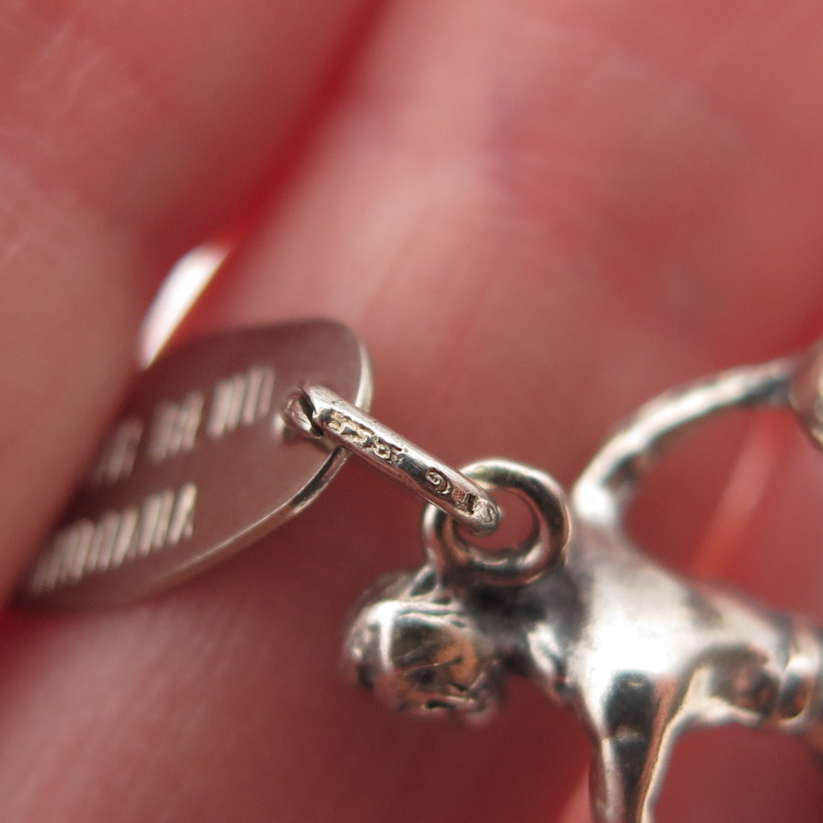 925 Sterling Silver Vintage South Bend Indiana Bowler 3D Mini Charm Pendant