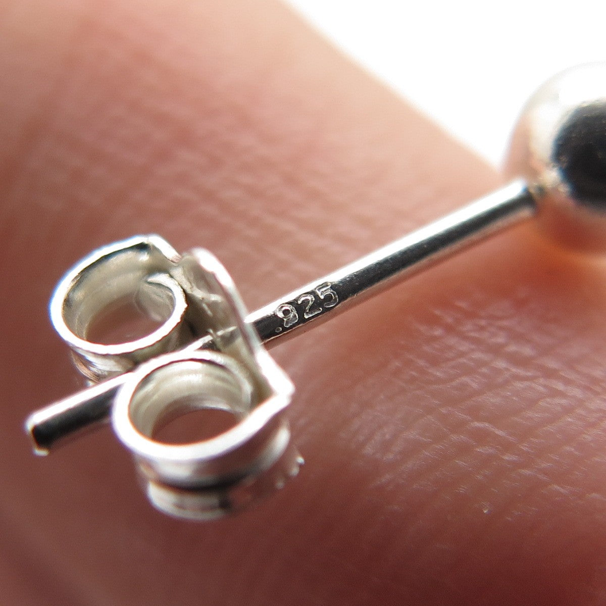 925 Sterling Silver Ball Bead Stud Earrings