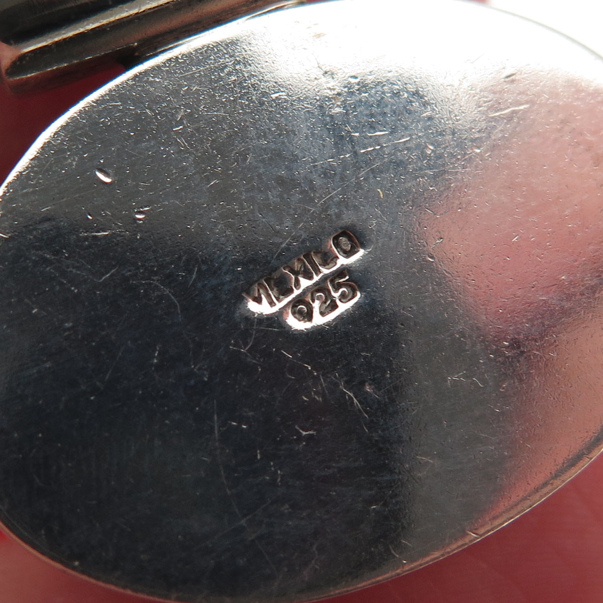 925 Sterling Silver Vintage Mexico Real Tyrone Turquoise Modernist Slide Pendant
