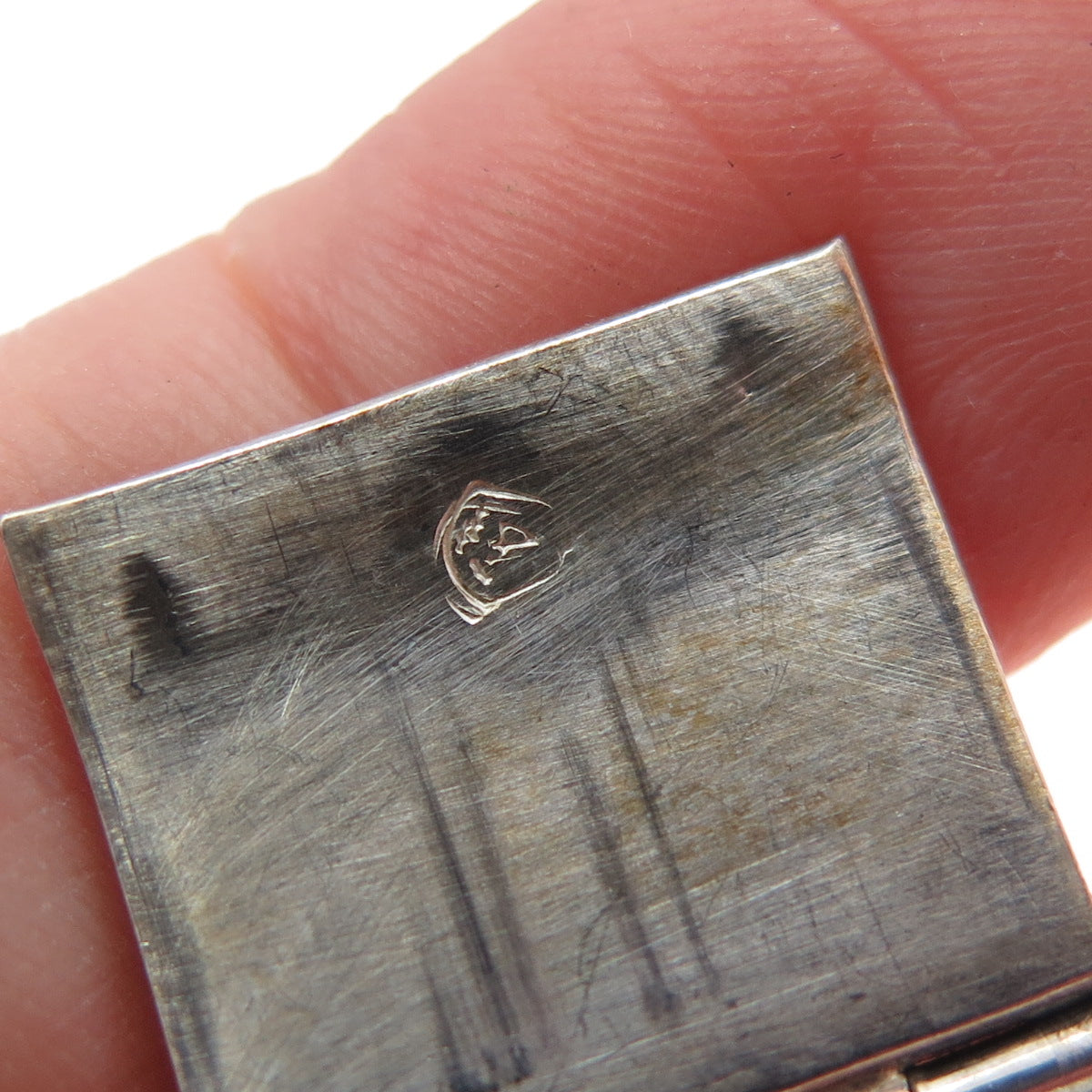 JOY 925 Sterling Silver Vintage Mexico Dragon Breath Opal Floral Bracelet 7.25"