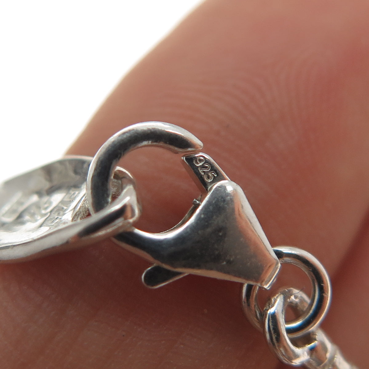 HAGIT GORALI Sterling Vintage Israel Real Pearl Floral Box Chain Necklace 28"