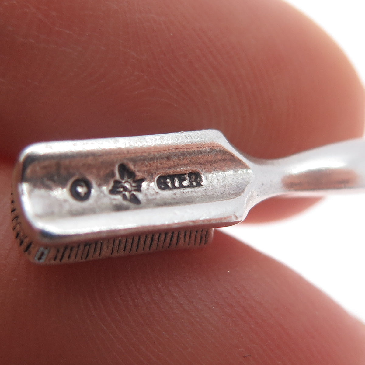 SUNWEST 925 Sterling Silver Vintage Hairbrush Charm Pendant