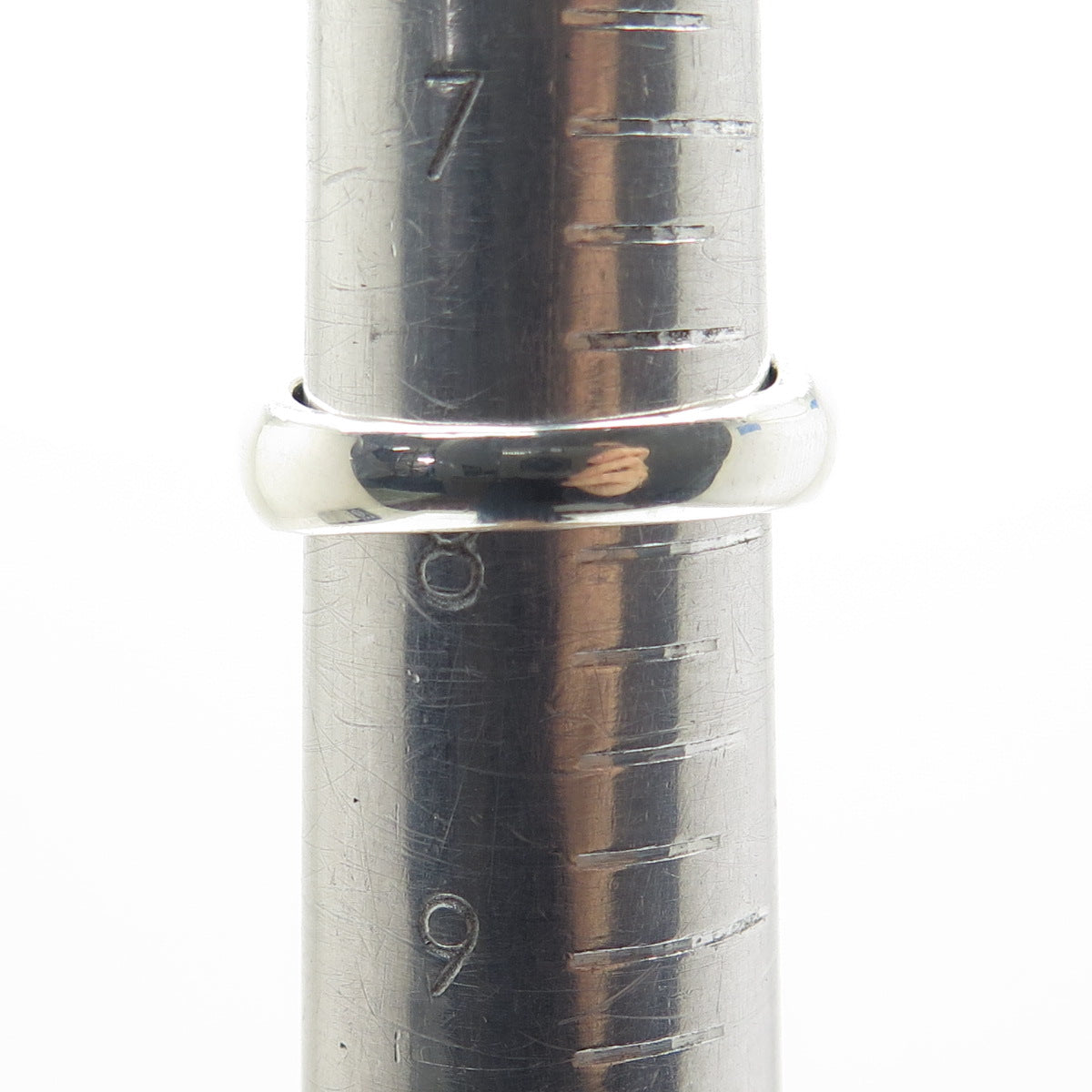 925 Sterling Silver Real Checkered Emerald Gemstone Ornate Frame Ring Size 8