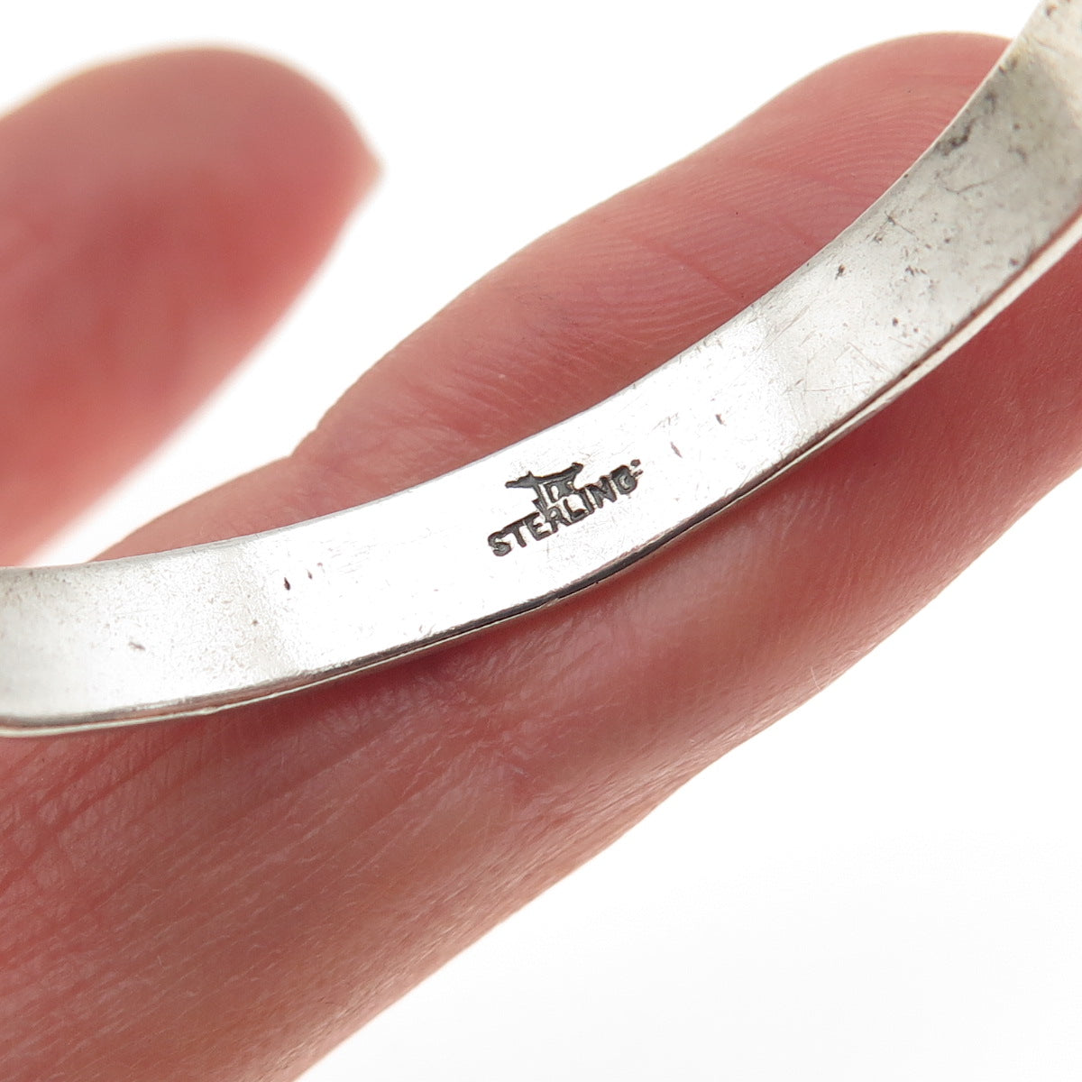 Bell Trading Post Old Pawn Sterling Bisbee Turquoise Adjustable Cuff Bracelet 6"