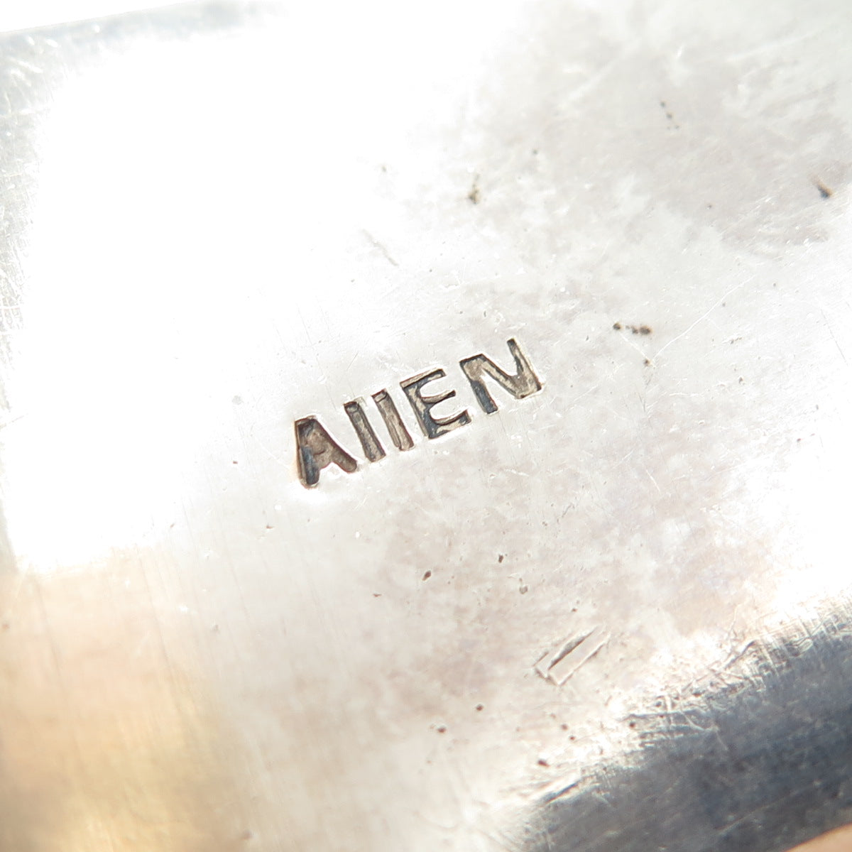 ALLEN CHEE NAVAJO Old Pawn 925 Sterling Silver Turquoise Coral Inlay Bracelet 7"