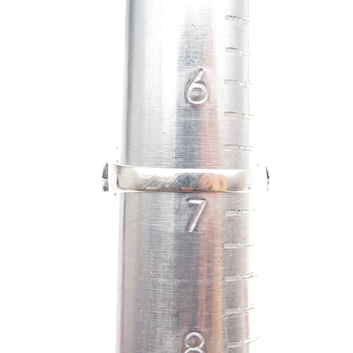 CFJ Collins Fine Sterling Silver Vintage Real Turquoise Oxidized Ring Size 6.75