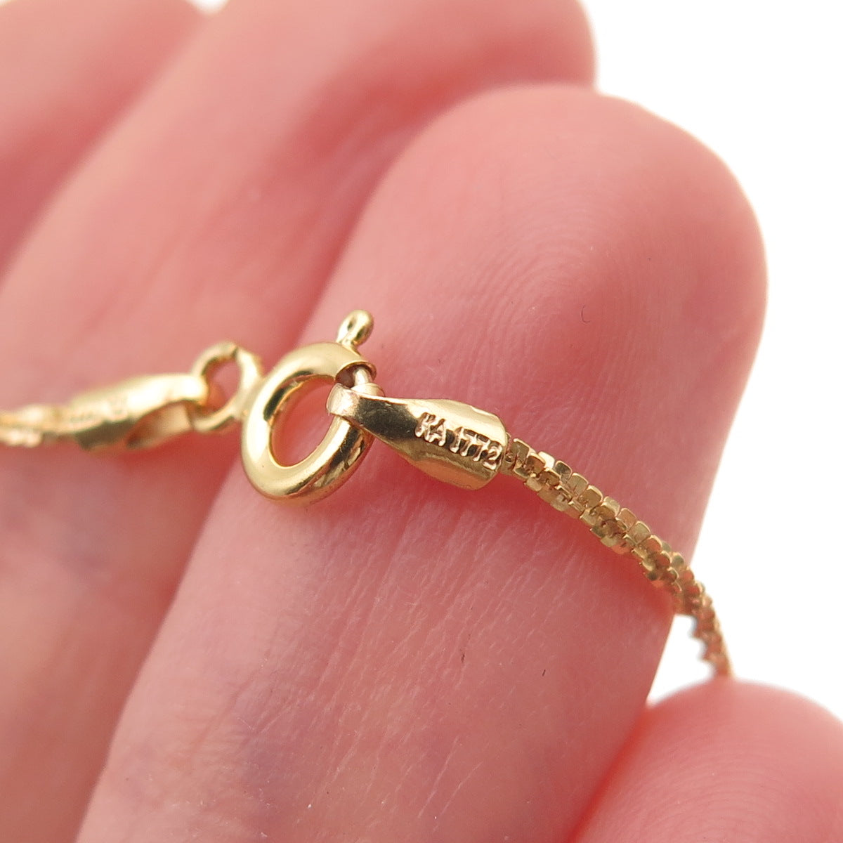 Karizia Spa KA-1772 Sterling Silver Gold Plated Italy Sparkle Chain Necklace 18"