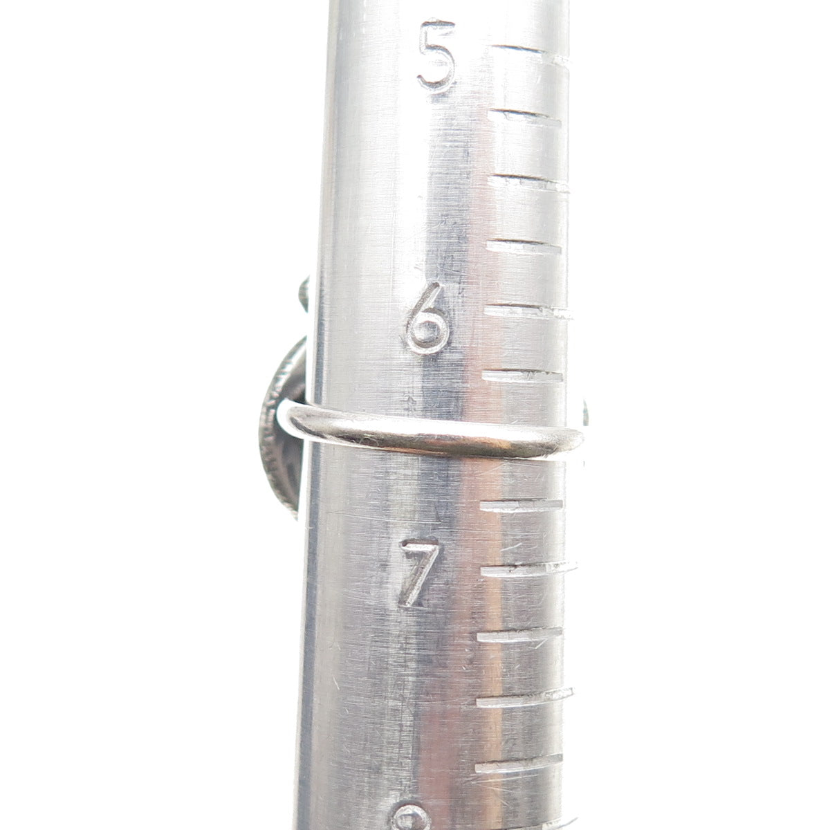 Old Pawn 925 Sterling Silver Vintage Royston Turquoise Snake Eye Ring Size 6.5