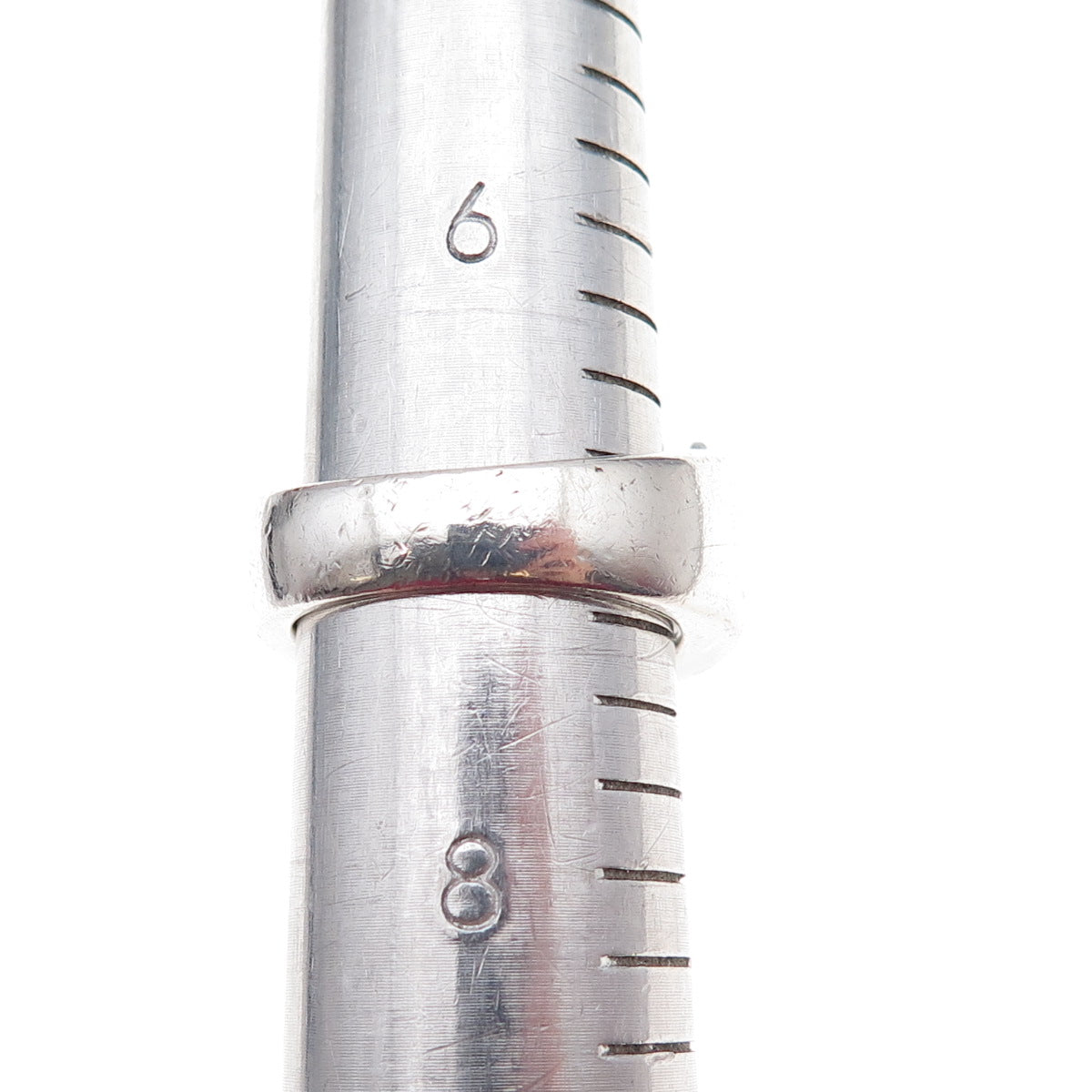 925 Sterling Silver Round-Cut C Z 5-Row Station Ring Size 7.25