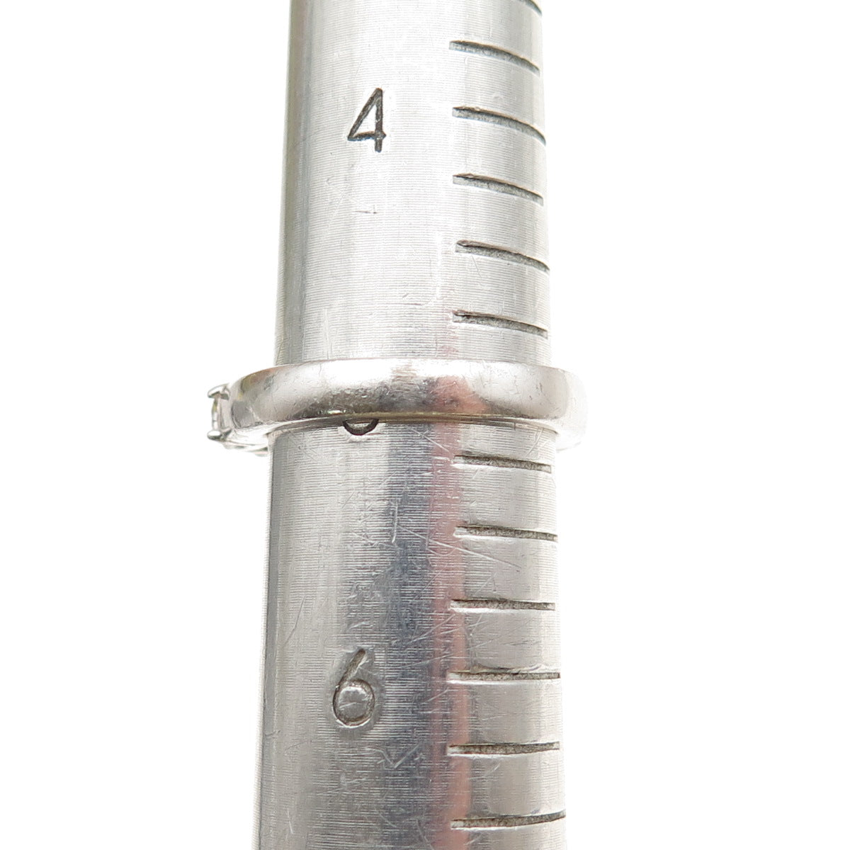 925 Sterling Silver Round-Cut C Z Half Eternity Band Ring Size 5