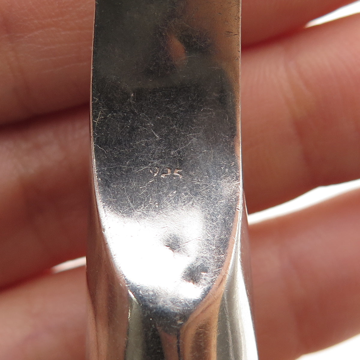 925 Sterling Silver Vintage Oxidized Finger Nail Guard