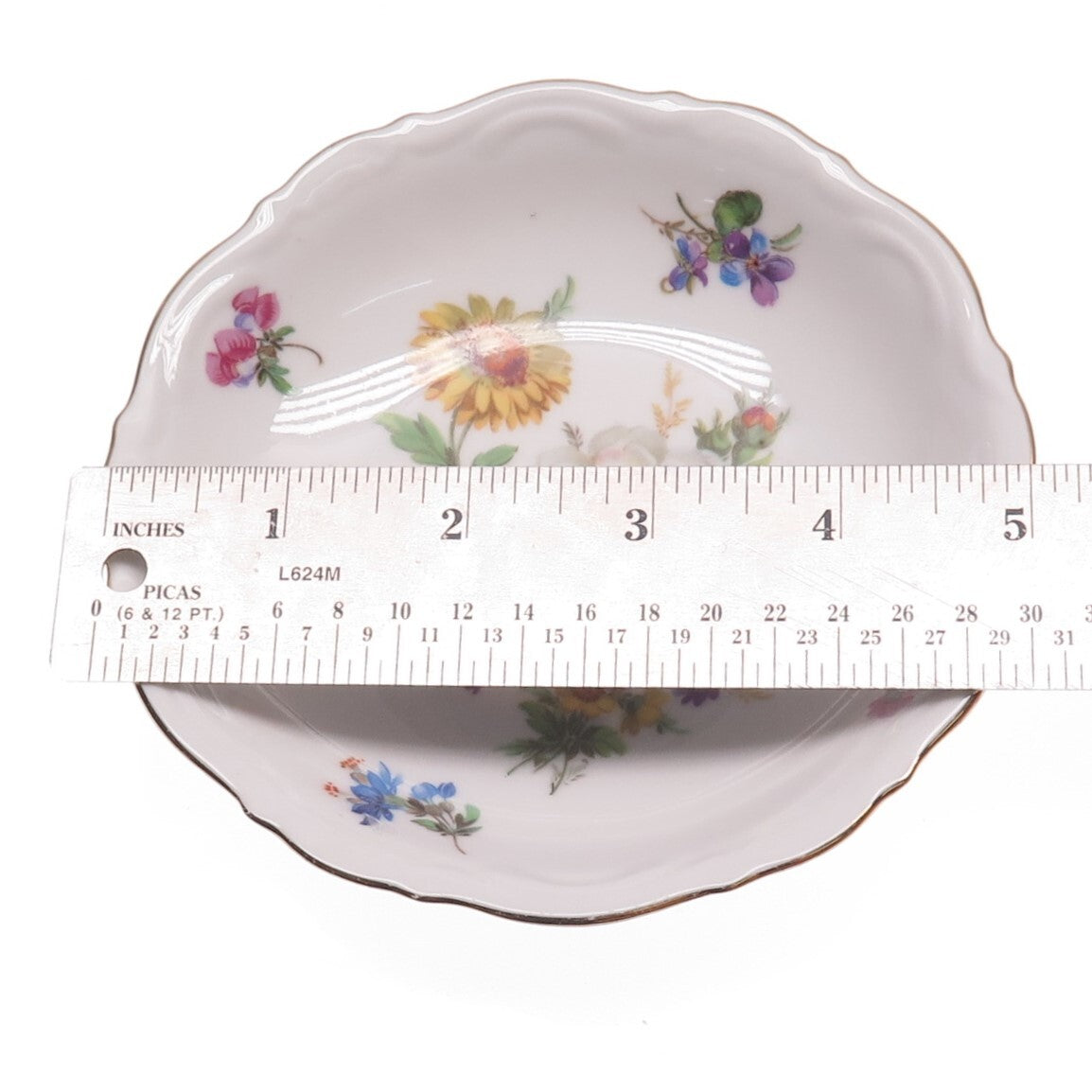 MITTERTEICH BAVARIA Antique Meissen Floral Hand Painted Porcelain Cabinet Plate