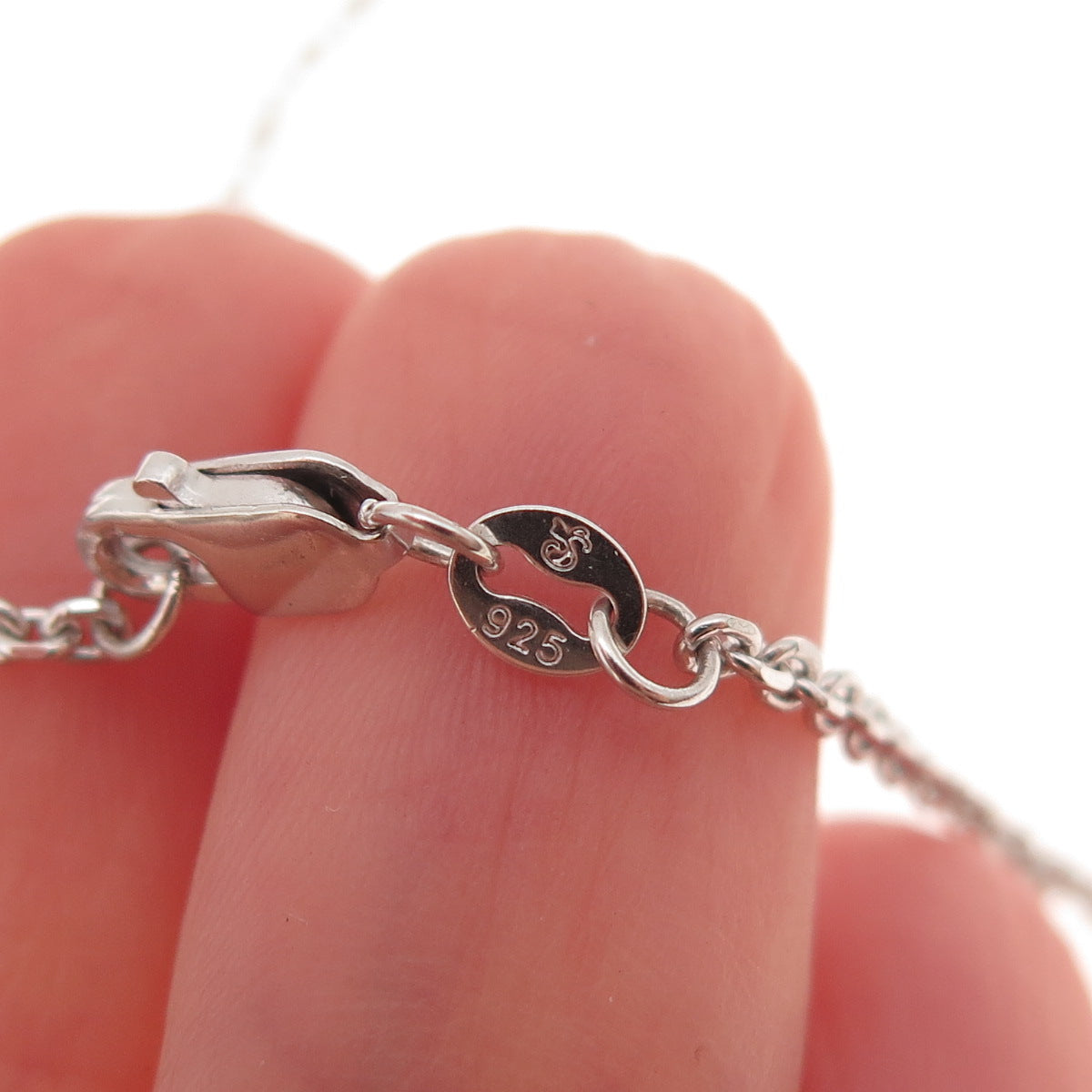 925 Sterling Silver Vintage Cable Chain Necklace 16"