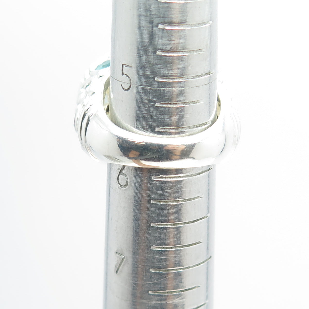 925 Sterling Silver Amethyst Peridot Topaz Citrine Garnet Gem Ornate Ring Size 6