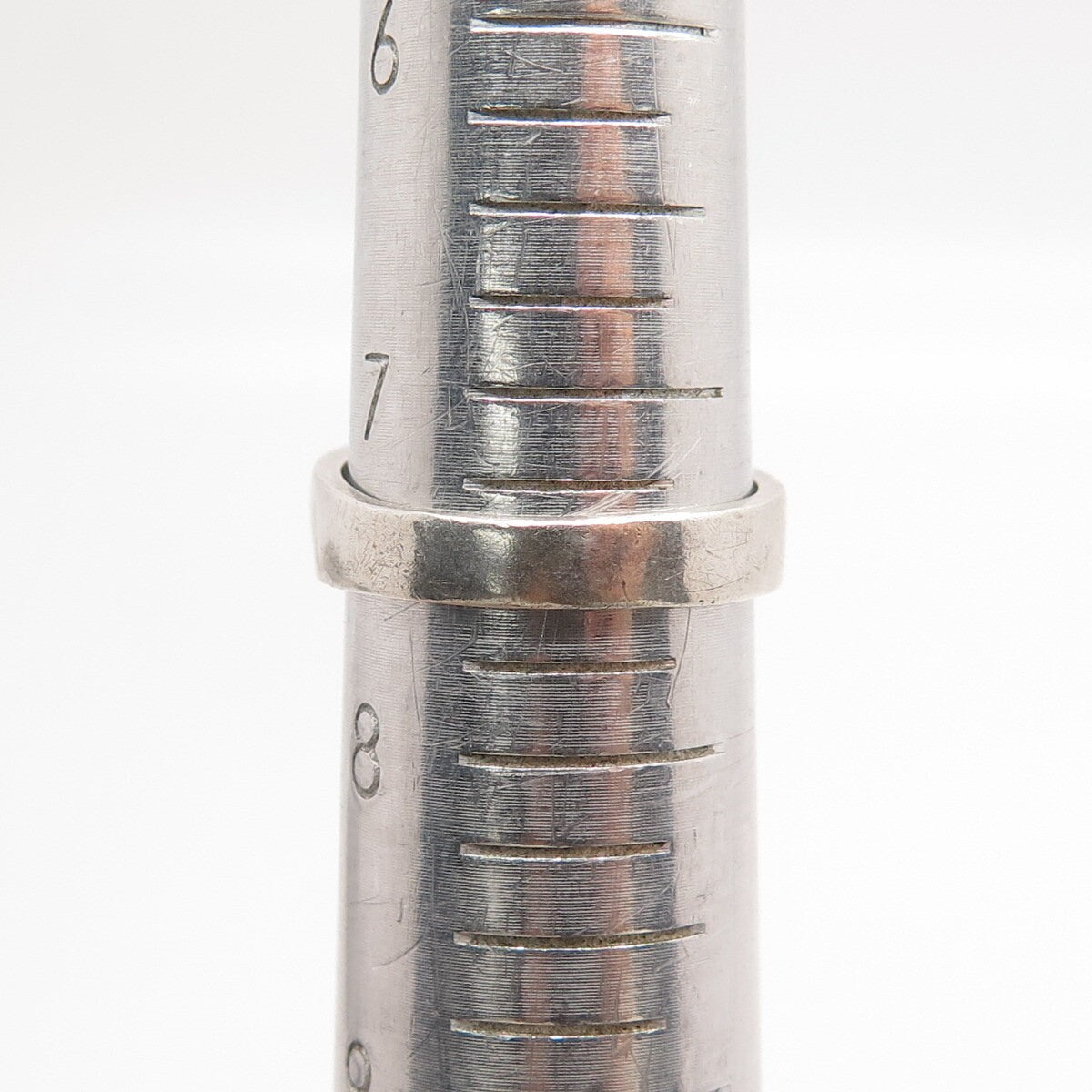 925 Sterling Silver Vintage Mexico Ribbed Ring Size 7.5