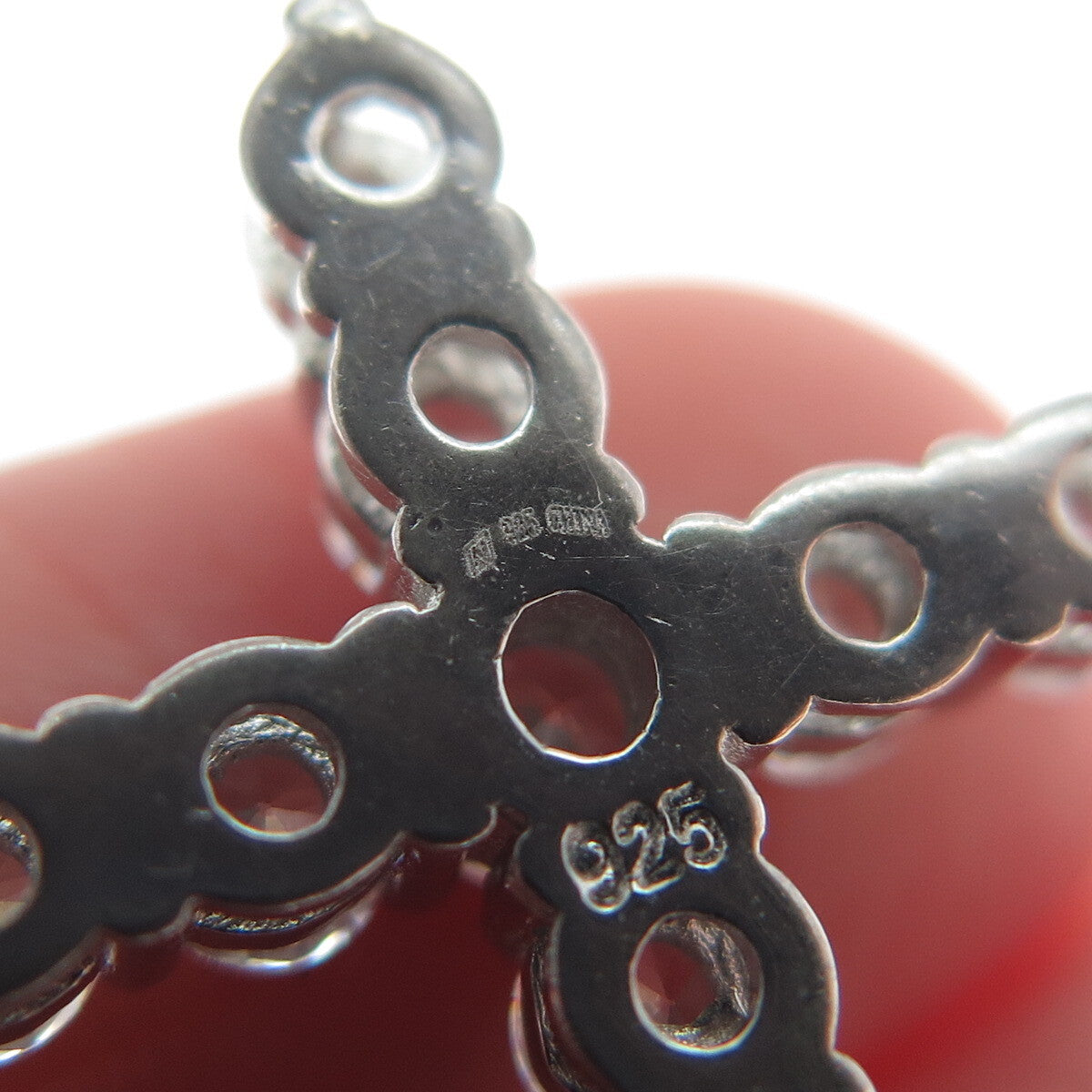 925 Sterling Silver Round-Cut Shaped C Z Cross Pendant