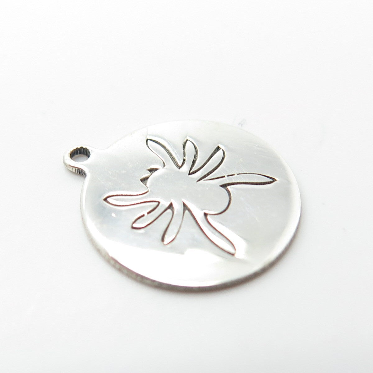 925 Sterling Silver USA Two In Town Spider Charm Pendant