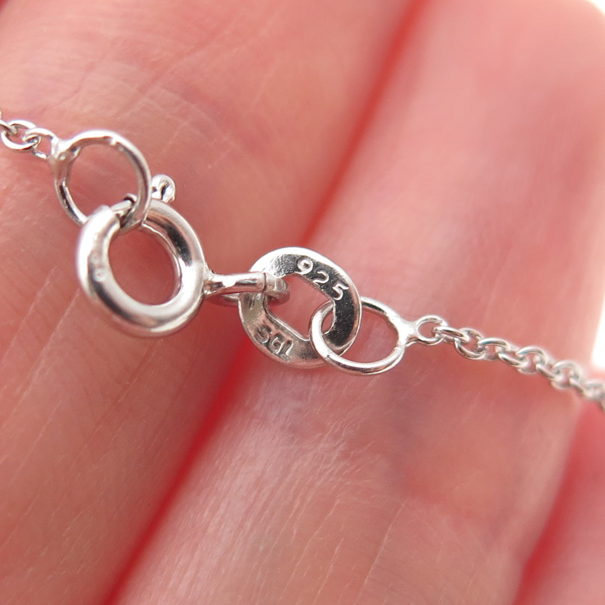 925 Sterling Silver Real Oval & Pear-Cut Turquoise Cable Chain Necklace 18"