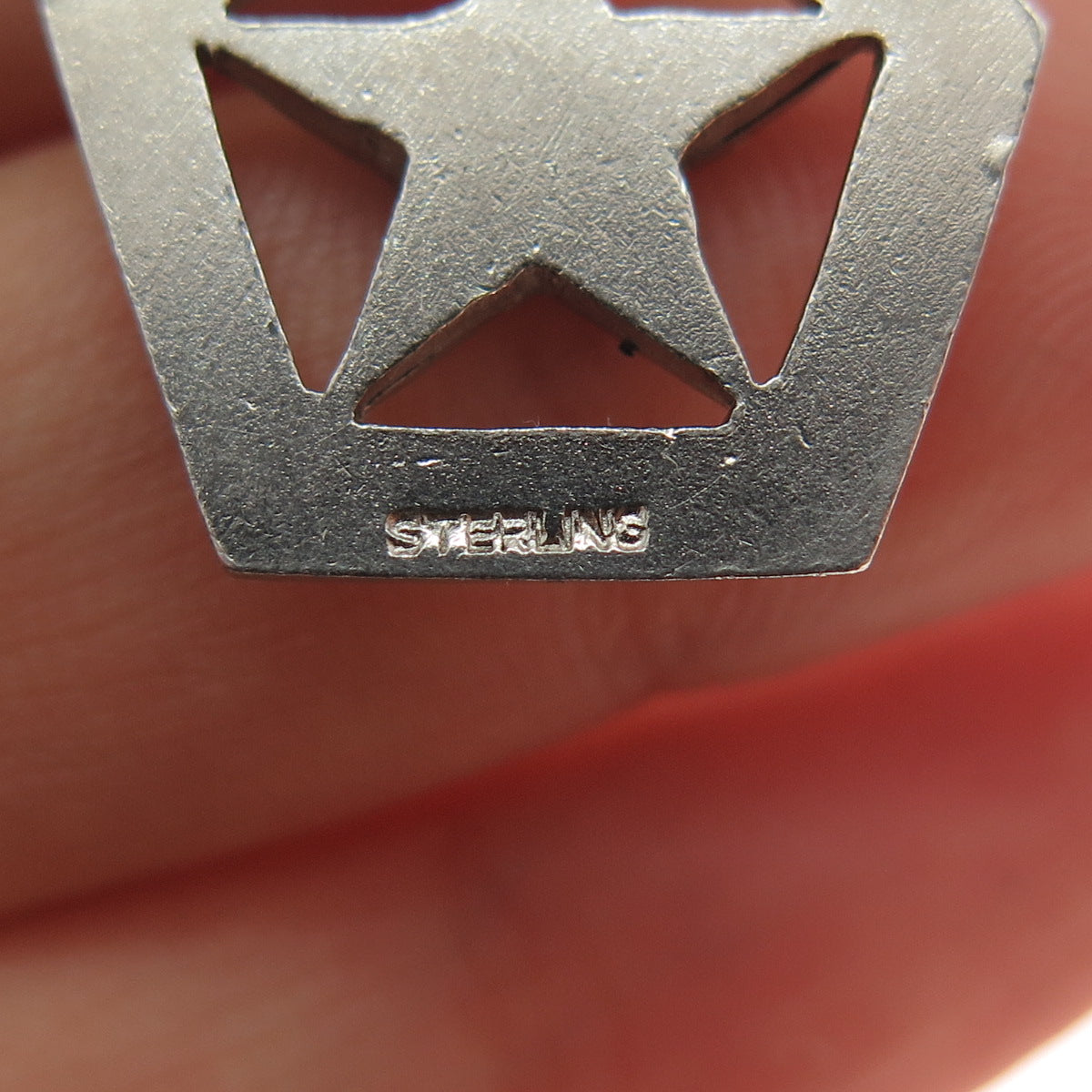 925 Sterling Silver Vintage 1963-64 Enamel Masonic Eastern Star Charm Pendant