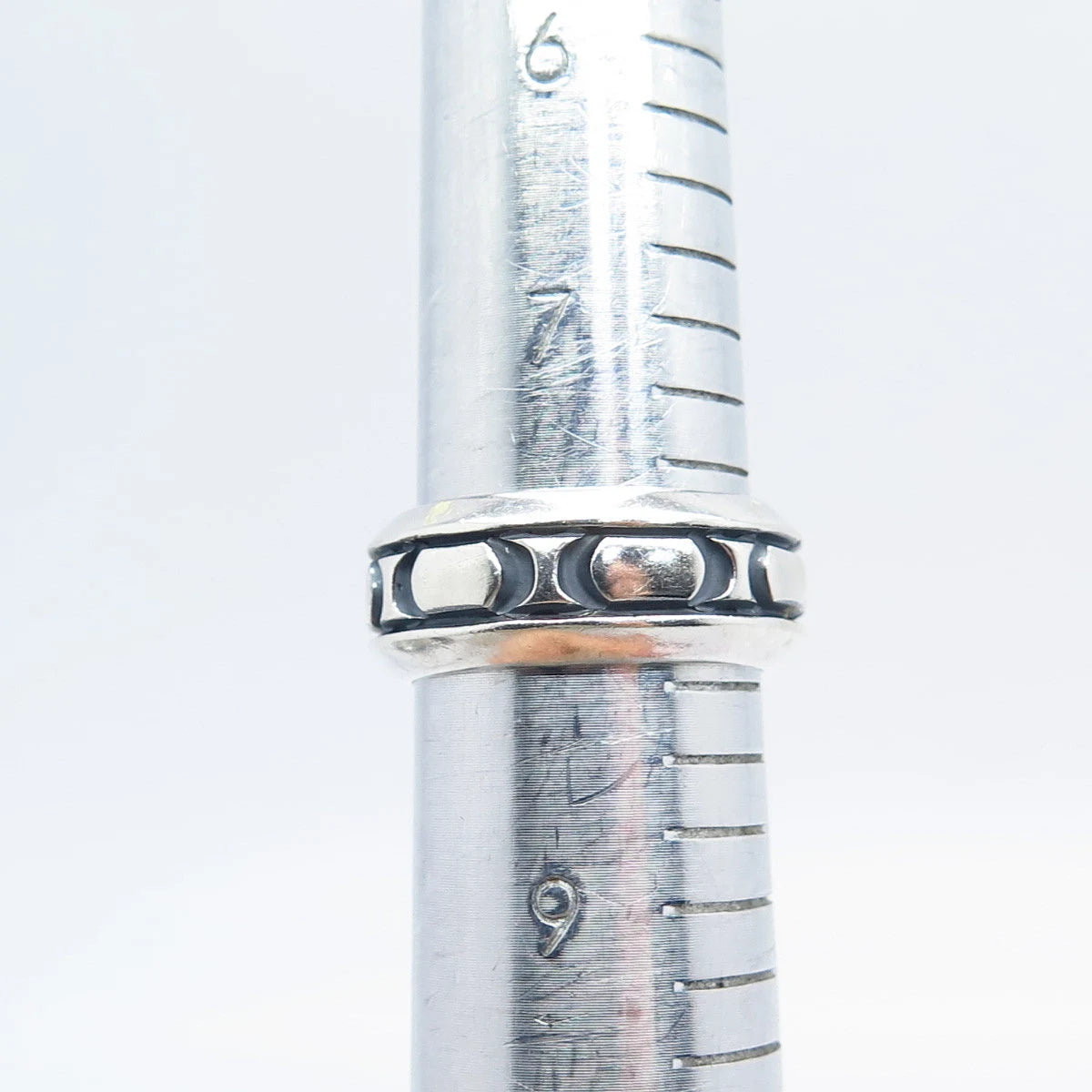 925 Sterling Silver Vintage Mexico Band Ring Size 7.5