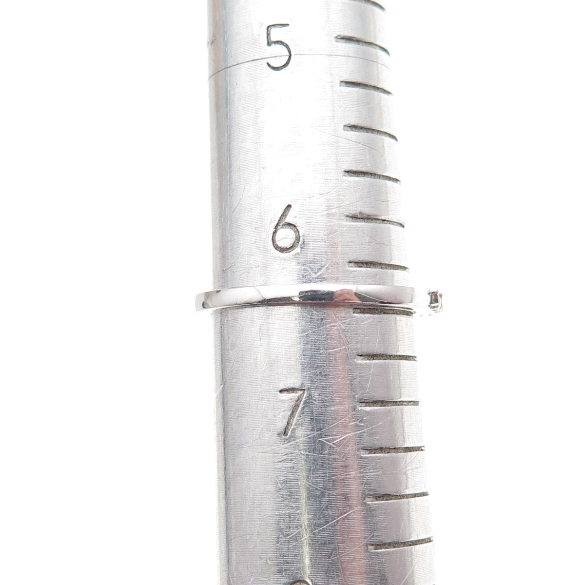 925 Sterling Silver Real Round-Cut Amethyst & White Topaz Ring Size 6.5