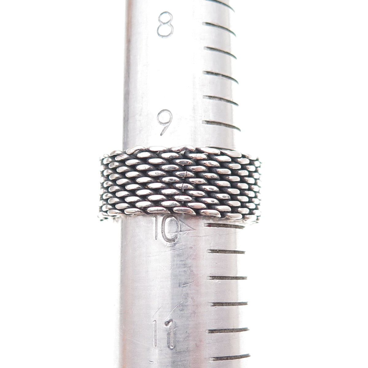 Tiffany & Co. 925 Sterling Silver Vintage Somerset Mesh Ring Size 10