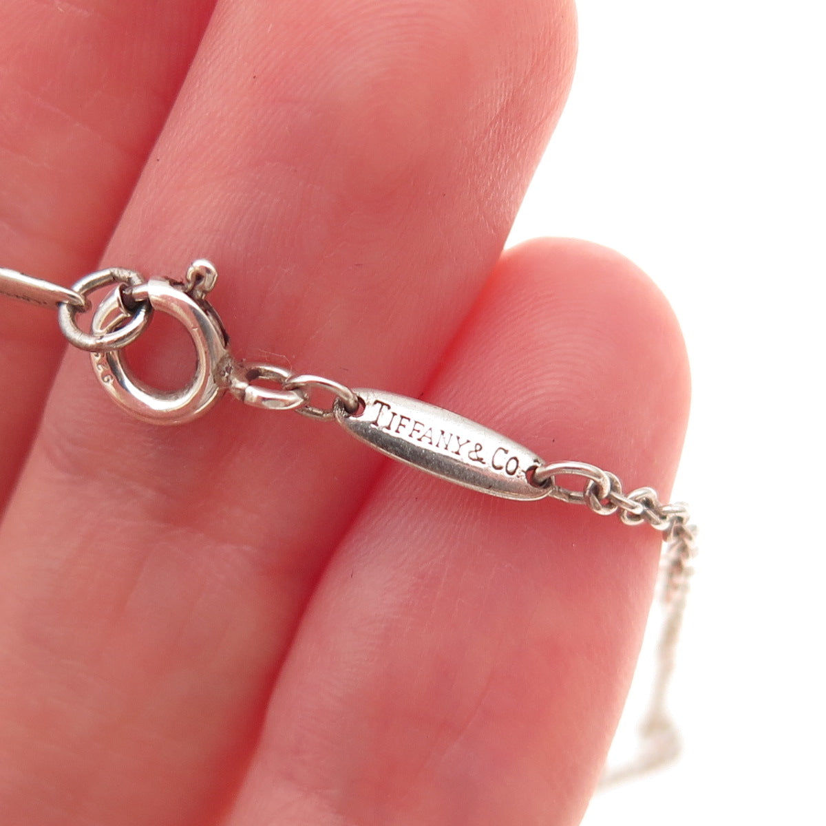Tiffany & Co. Elsa Peretti Sterling Silver Vintage Teardrop Chain Necklace 16"