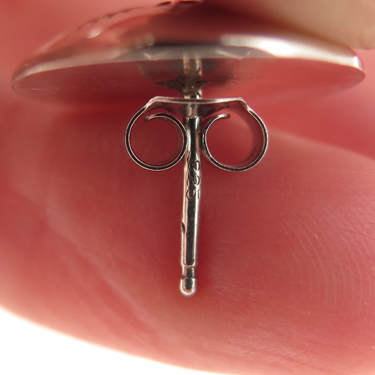 Old Pawn 925 Sterling Silver Vintage Southwestern Concho Tribal Stud Earrings