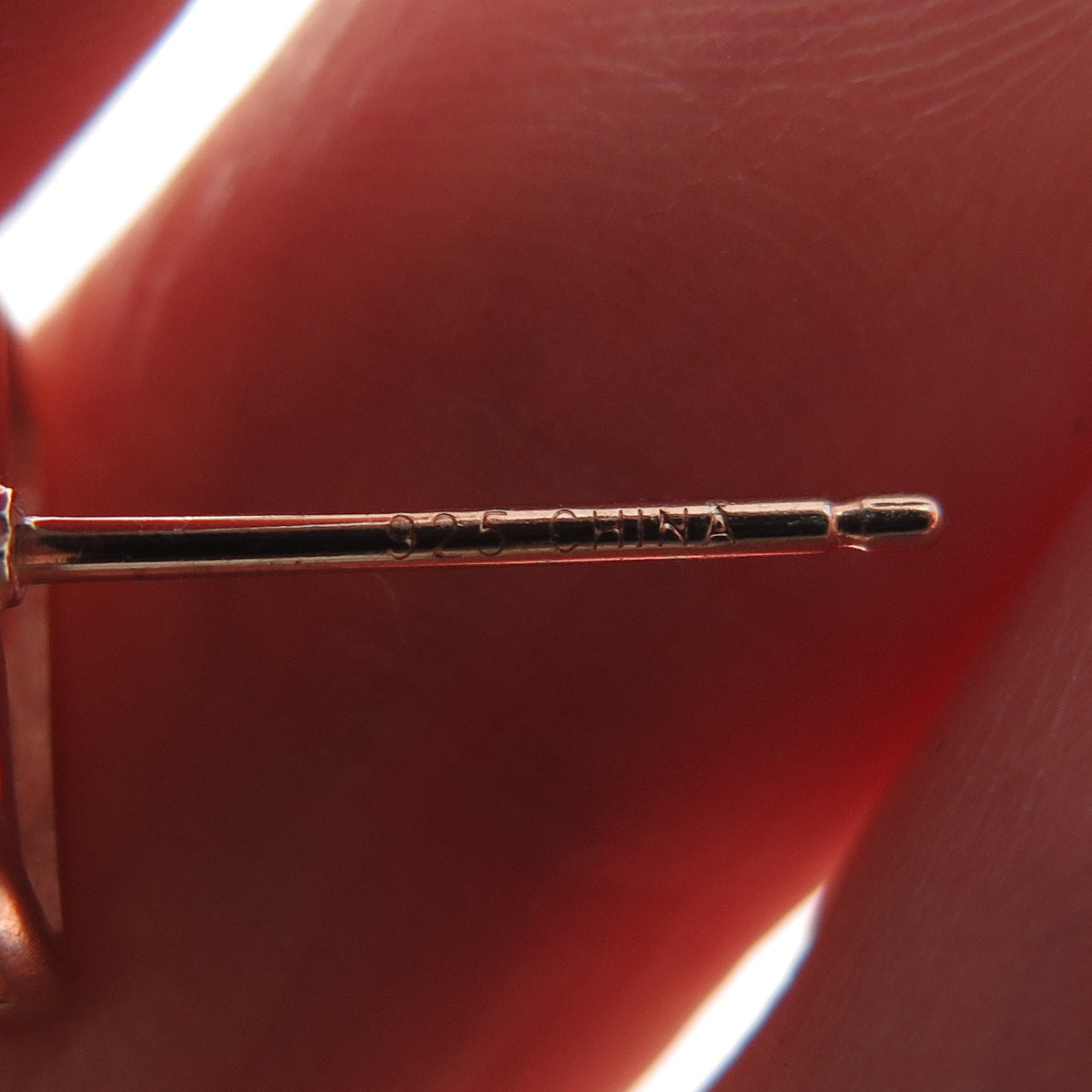 925 Sterling Silver Rose Gold Plated Round-Cut C Z Princess Square Stud Earrings