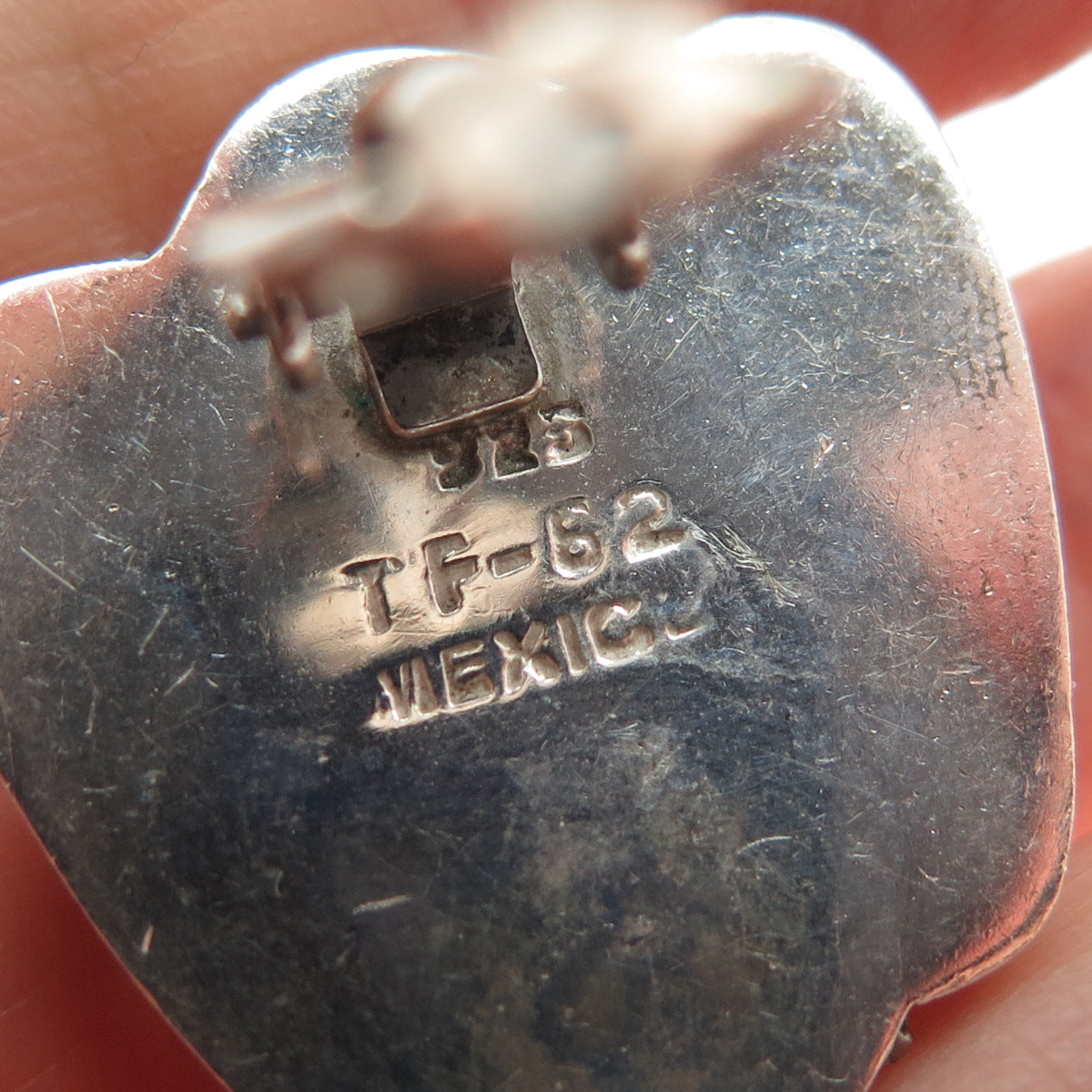 925 Sterling Silver 2-Tone Vintage Mexico Modernist Clip On Earrings