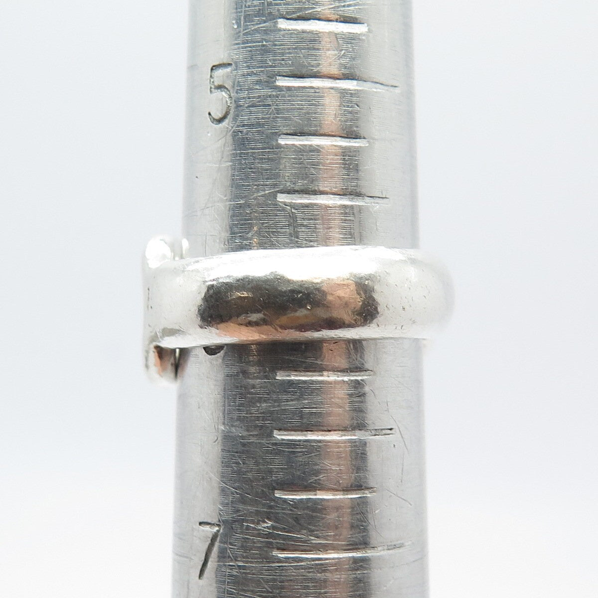 925 Sterling Silver Vintage Triple Circle Ring Size 6