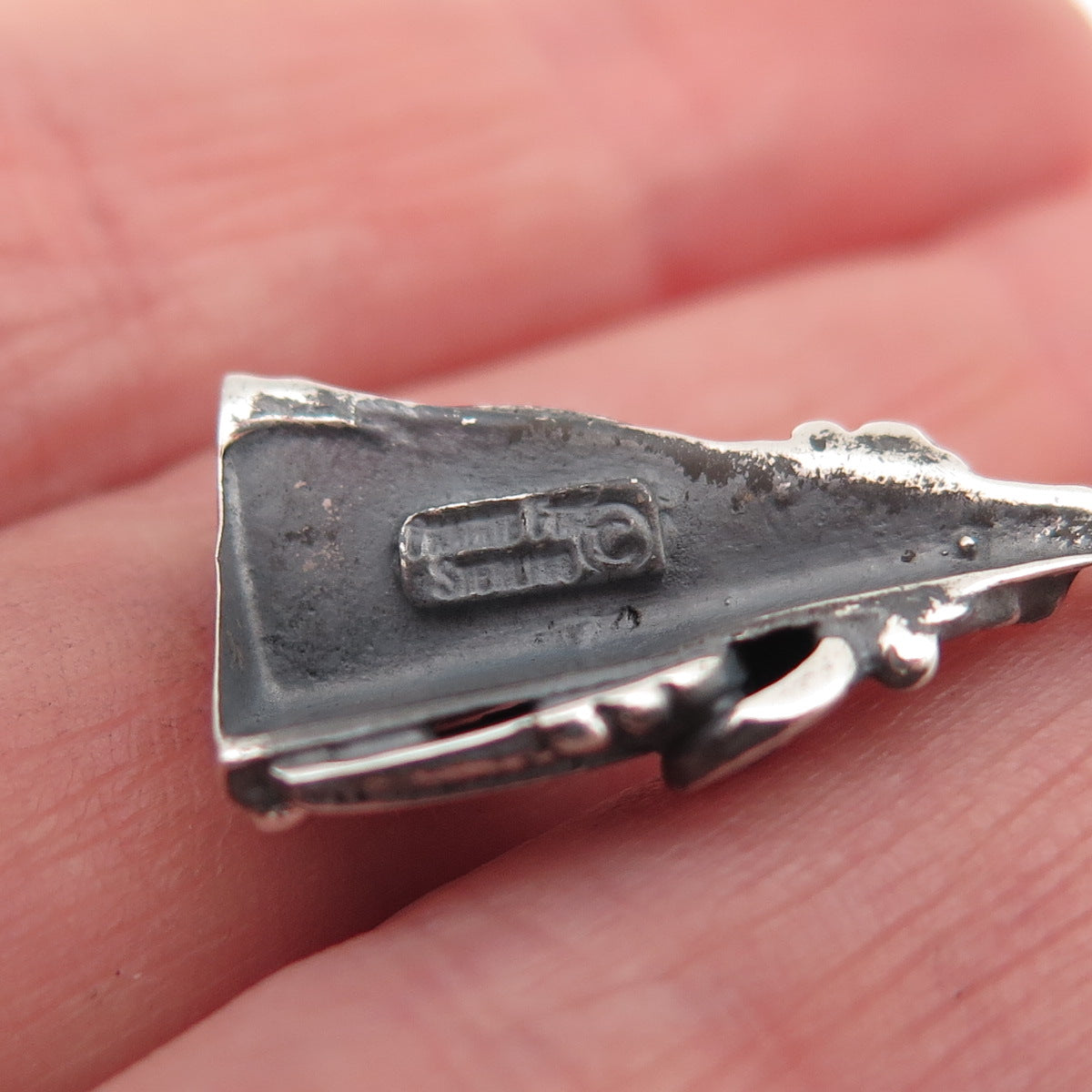 Prairie Fire Old Pawn Sterling Silver Vintage MOP Floral Tribal Charm Pendant