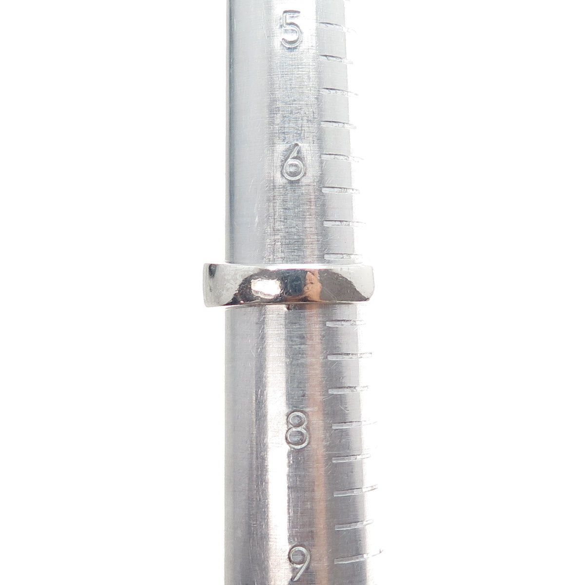 925 Sterling Silver Princess-Cut C Z Half Eternity Band Ring Size 7