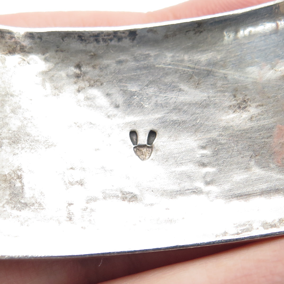 ELDON JAMES HOPI Old Pawn Sterling Silver Adjustable Tribal Cuff Bracelet 6.25"