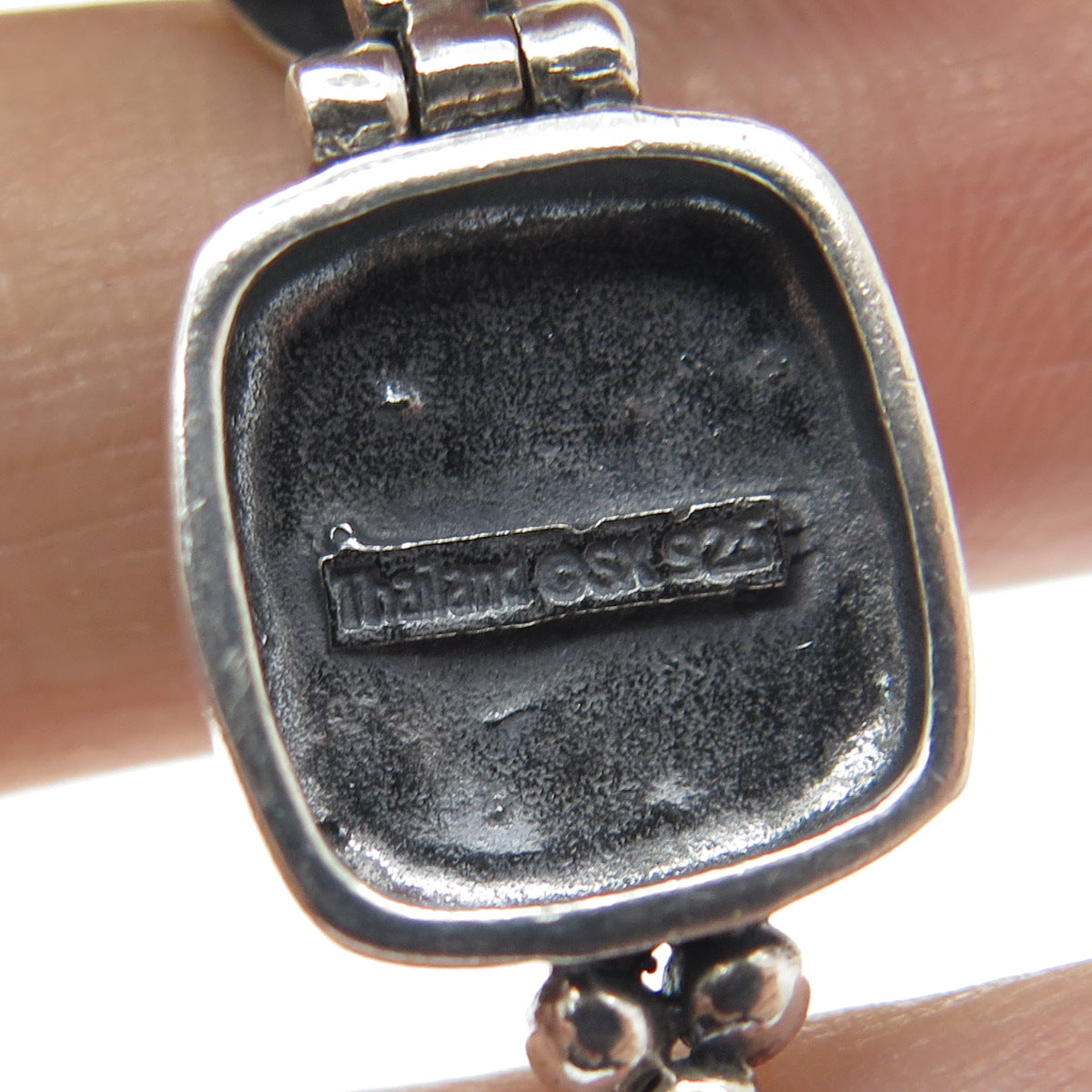 SX SALLY C 925 Sterling Silver Vintage Ornate Oxidized Pendant