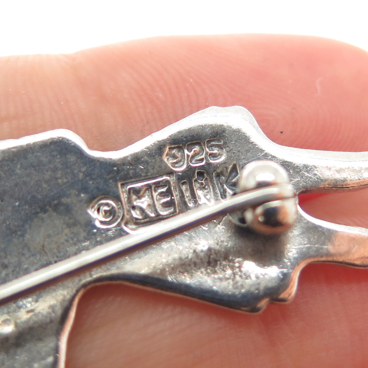 MARY ENGELBREIT 925 Sterling Silver Vintage Princess Modernist Pin Brooch