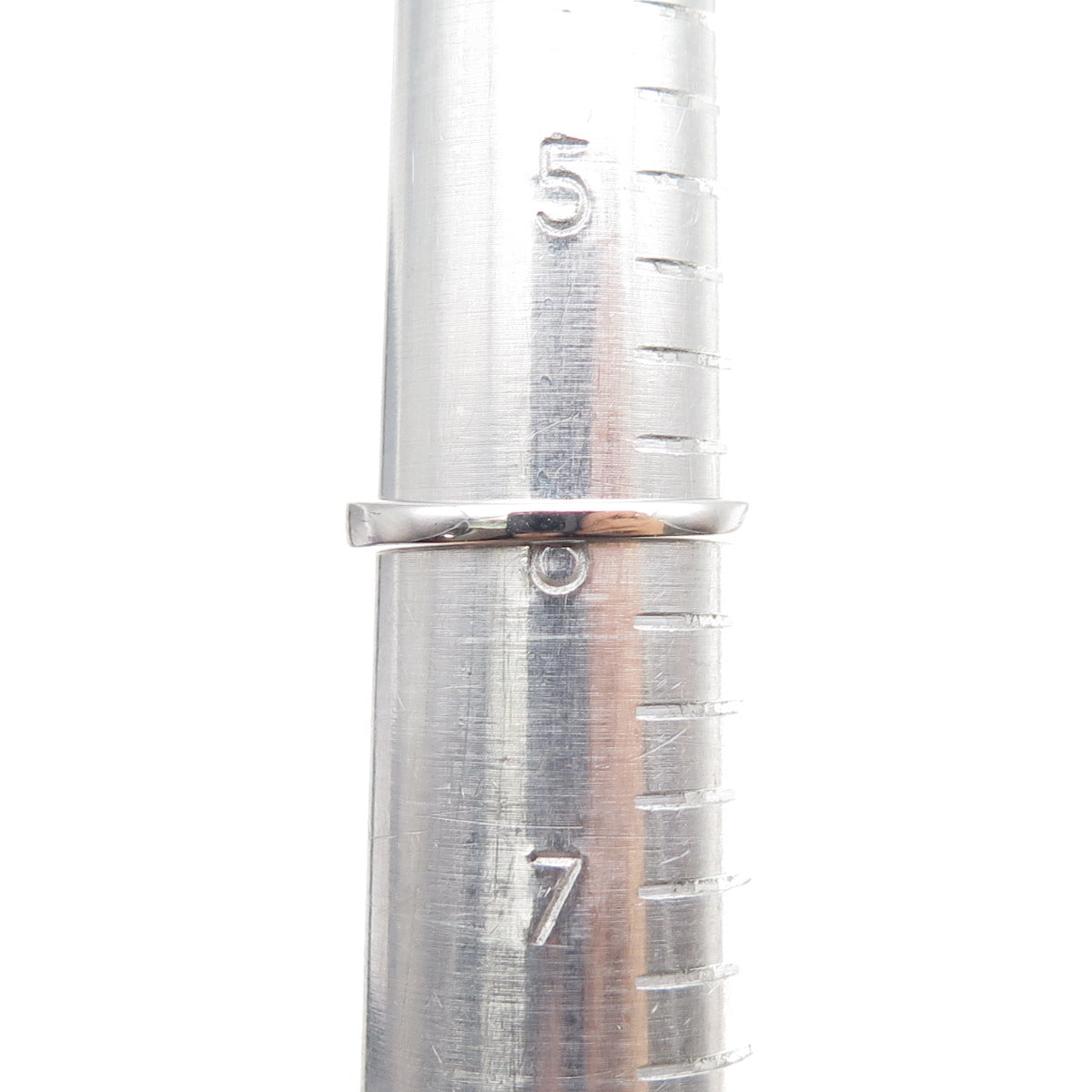 925 Sterling Silver Real Round-Cut Diamond Fleur de Lis Ring Size 6