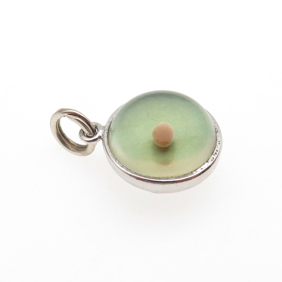 925 Sterling Silver Antique Art Deco Amulet of Faith Mustard Seed Mini Pendant