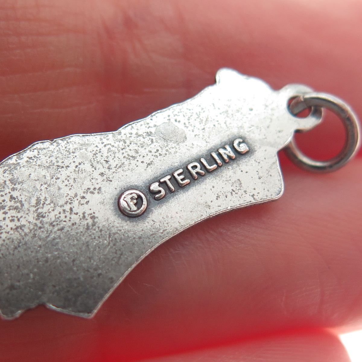 FRENCH & FRANKLIN Sterling Silver Vintage Bermuda Oxidized Minimalist Pendant