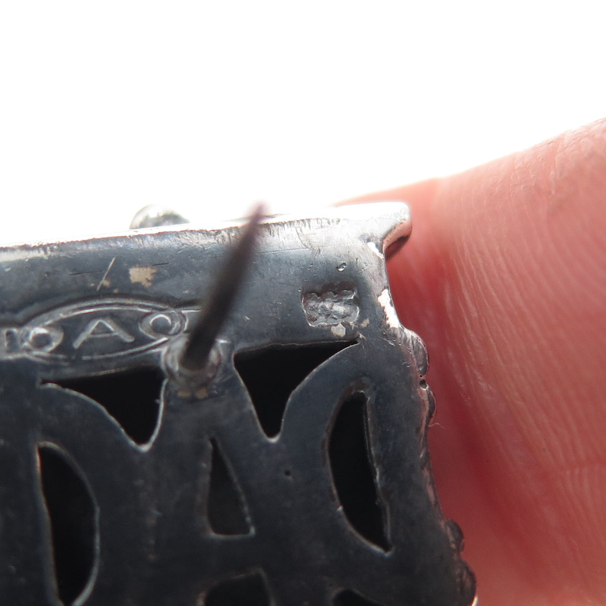 DAC Deborah Armstrong 925 Sterling Silver Vintage Real Pearl Modernist Earrings