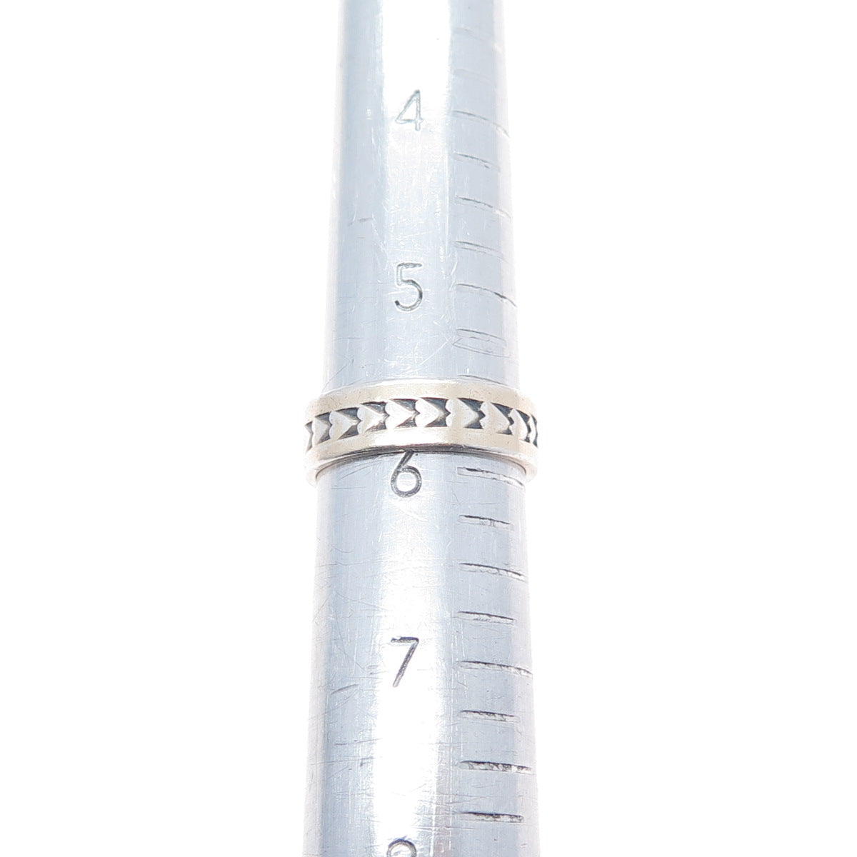 1/20 14K Gold Filled Antique Art Deco Heart All Around Band Ring Size 6