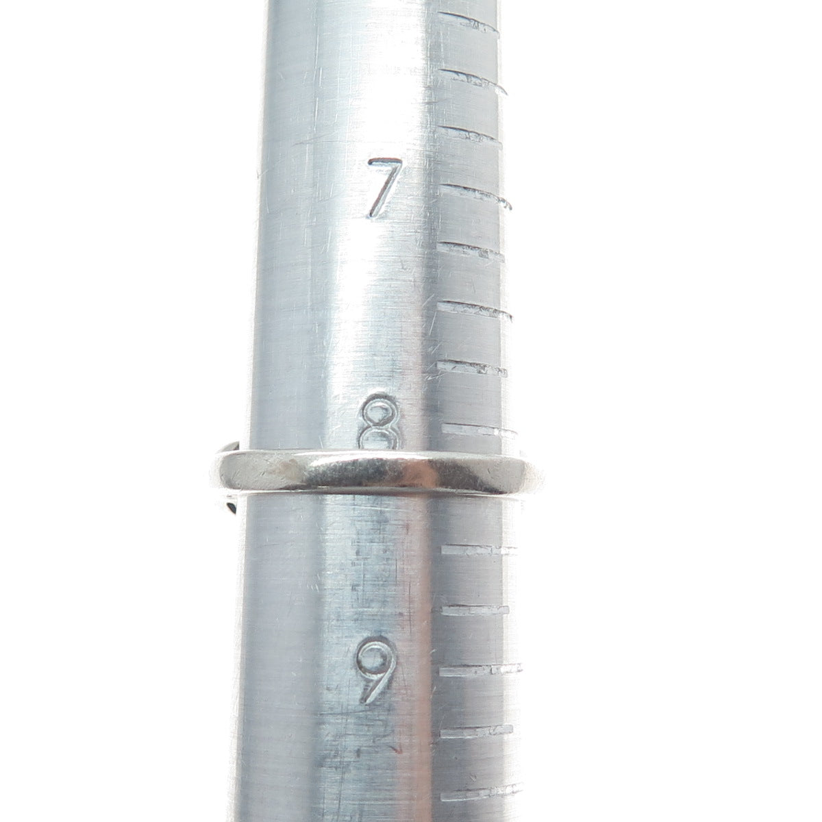 925 Sterling Silver Vintage Real Diamond Accent Lab-Created Ruby Ring Size 8.25