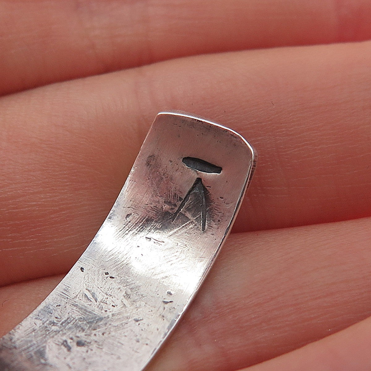 Robert Vandover Navajo Old Pawn 925 Sterling Turquoise Coral Inlay Bracelet 6.5"