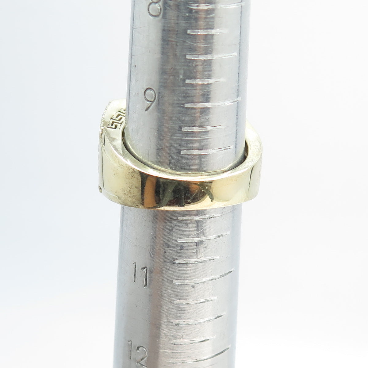 925 Sterling Silver Gold Plated Pave C Z Ring Size 10.25