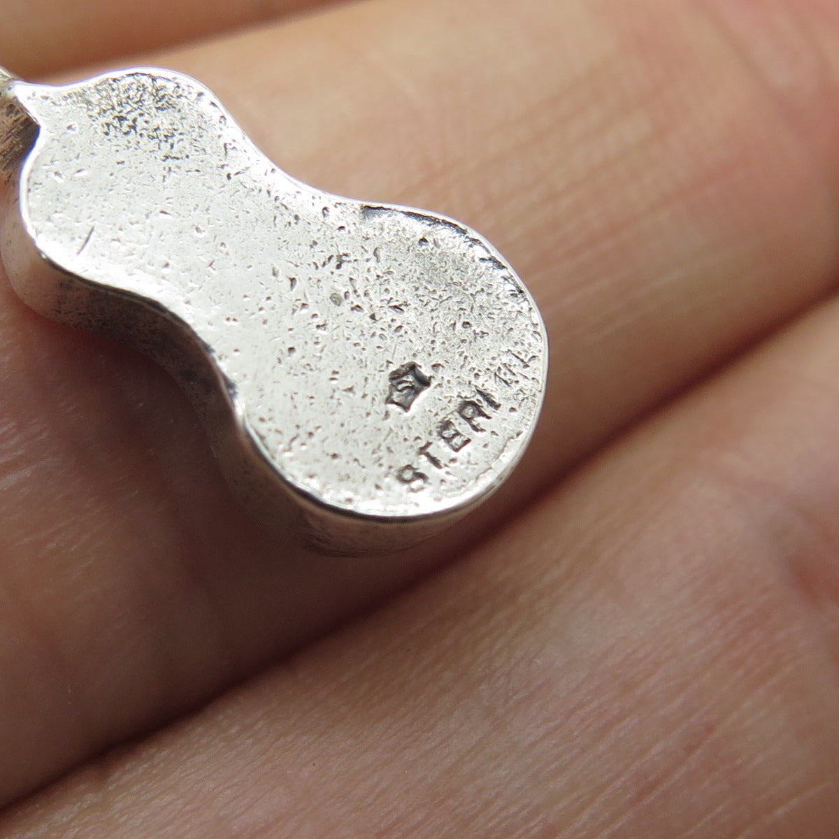 925 Sterling Silver Vintage Guitar Minimalist Charm Pendant