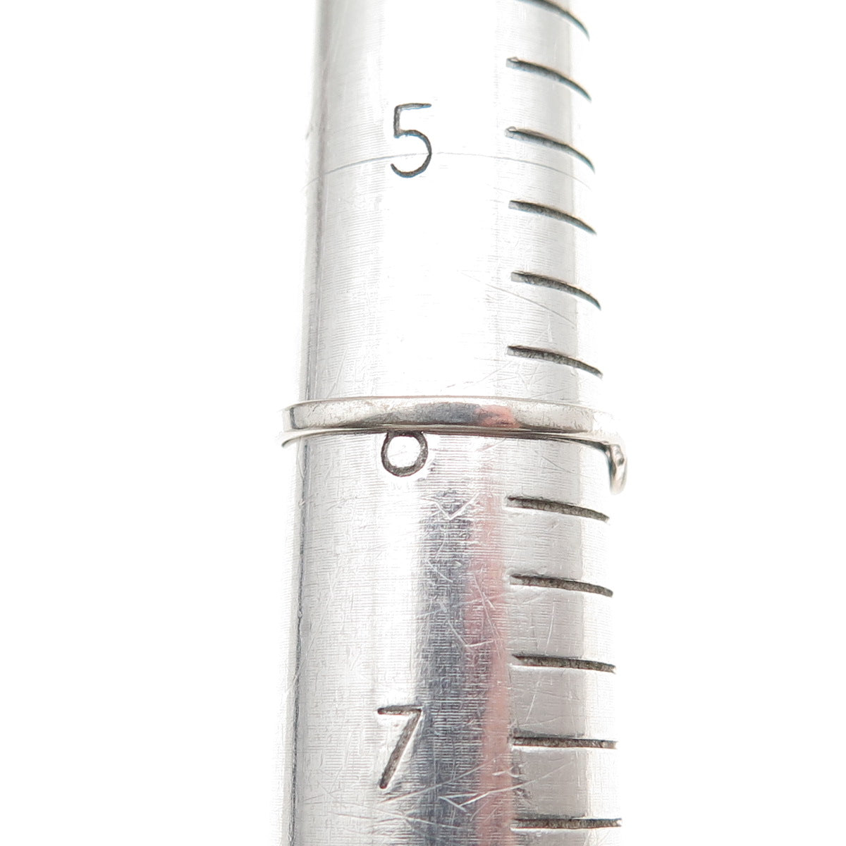 925 Sterling Silver Vintage Heart Link Ring Size 6